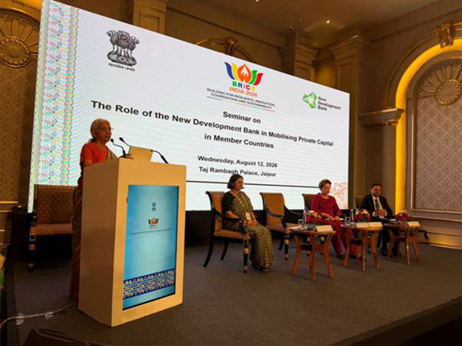 Finance Minister Nirmala Sitharaman at the event (Photo/@PIB)