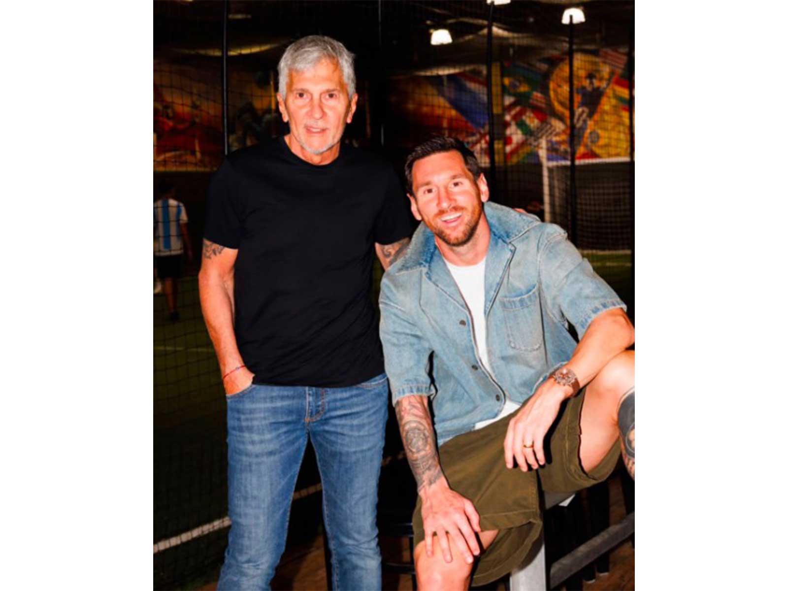 Lionel Messi (right) and his late father, Jorge Messi (left). (Photo: Instagram/@leomessi)