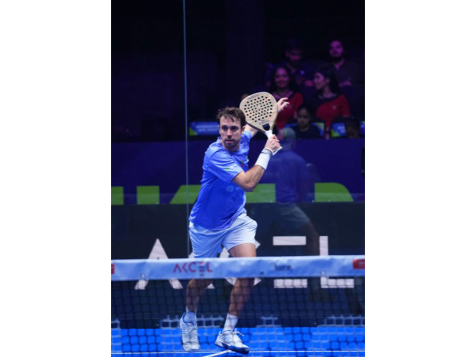 Nuno Dues in action on Day 1 of World Padel League (Photo: WPL)