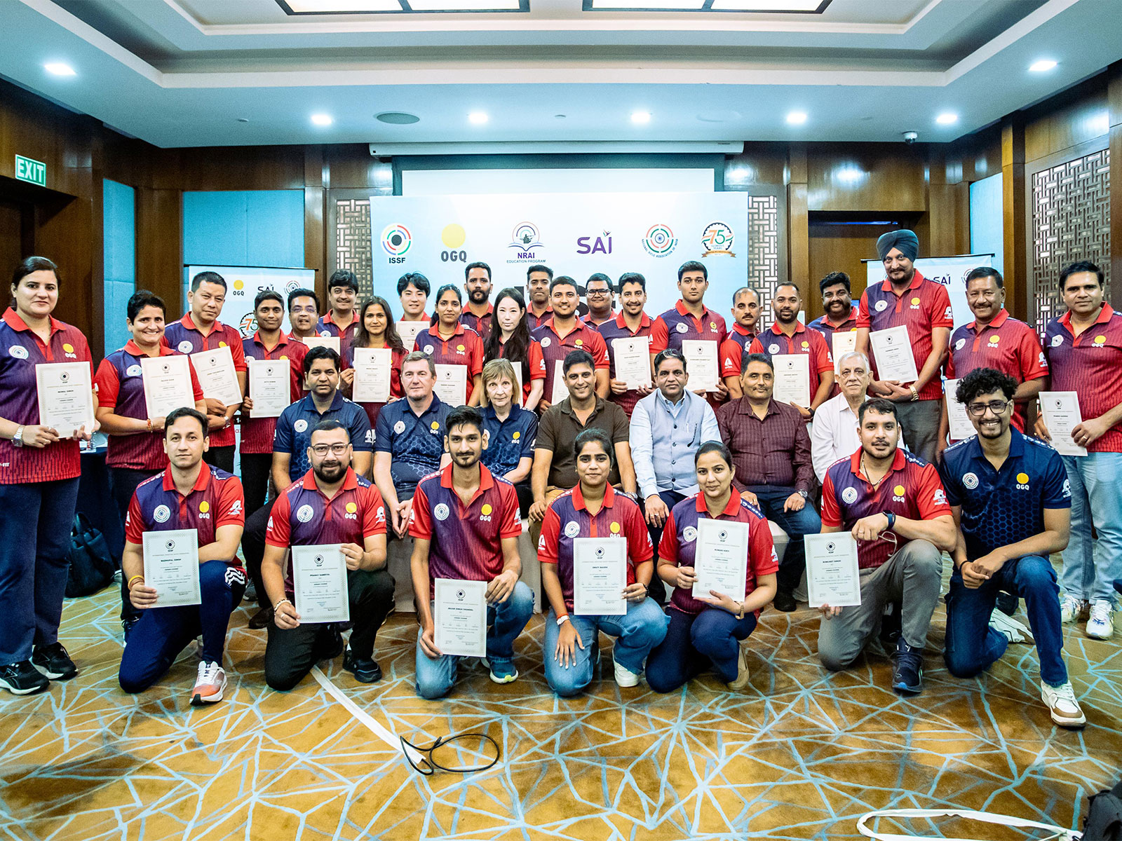 A total of 28 participants from four Asian countries are attending the  ISSF EST Course. (Photo: NRAI)