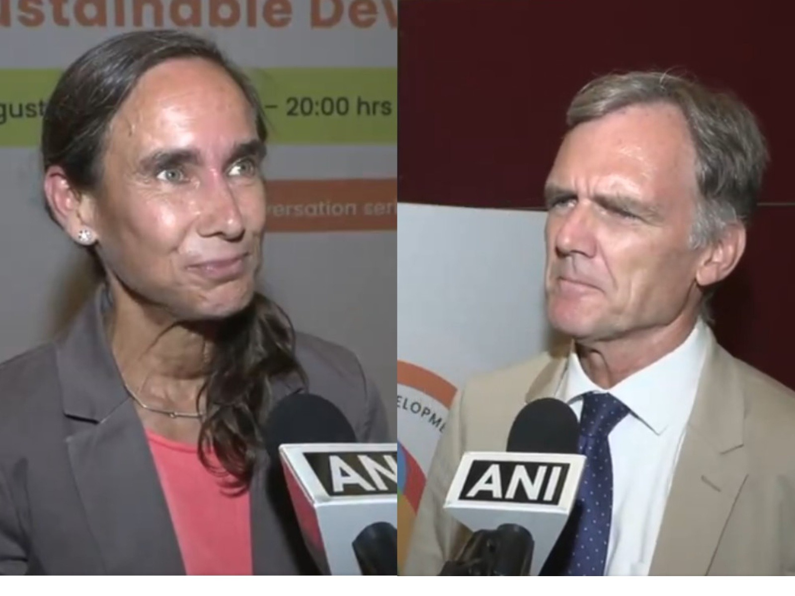 Pamela Baijal, Deputy Head of Cooperation at the German Embassy and Georg Enzweiler, Deputy Head of Mission at the German Embassy, at the GSDP event (Photo/ANI) 
