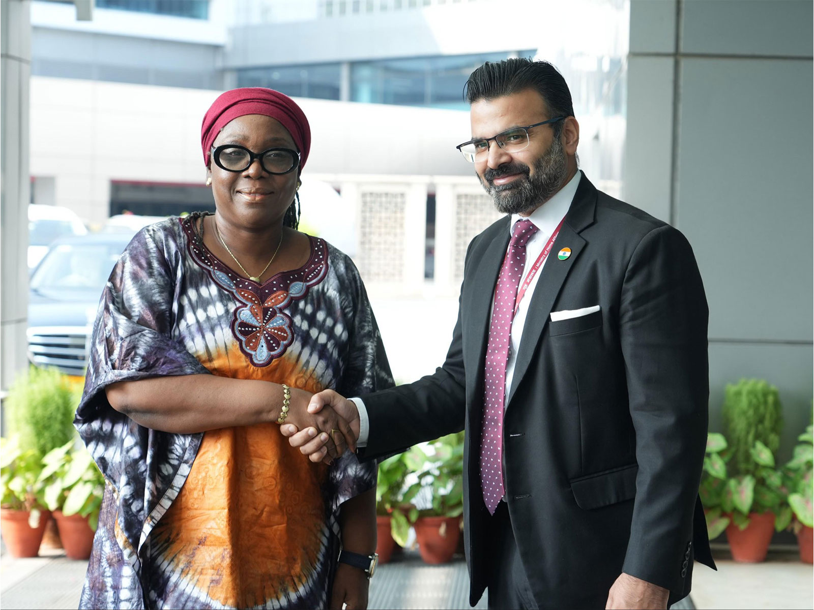  Liberian Foreign Minister Sara Beysolow Nyanti arrives in India (Photo/X@MEAIndia)