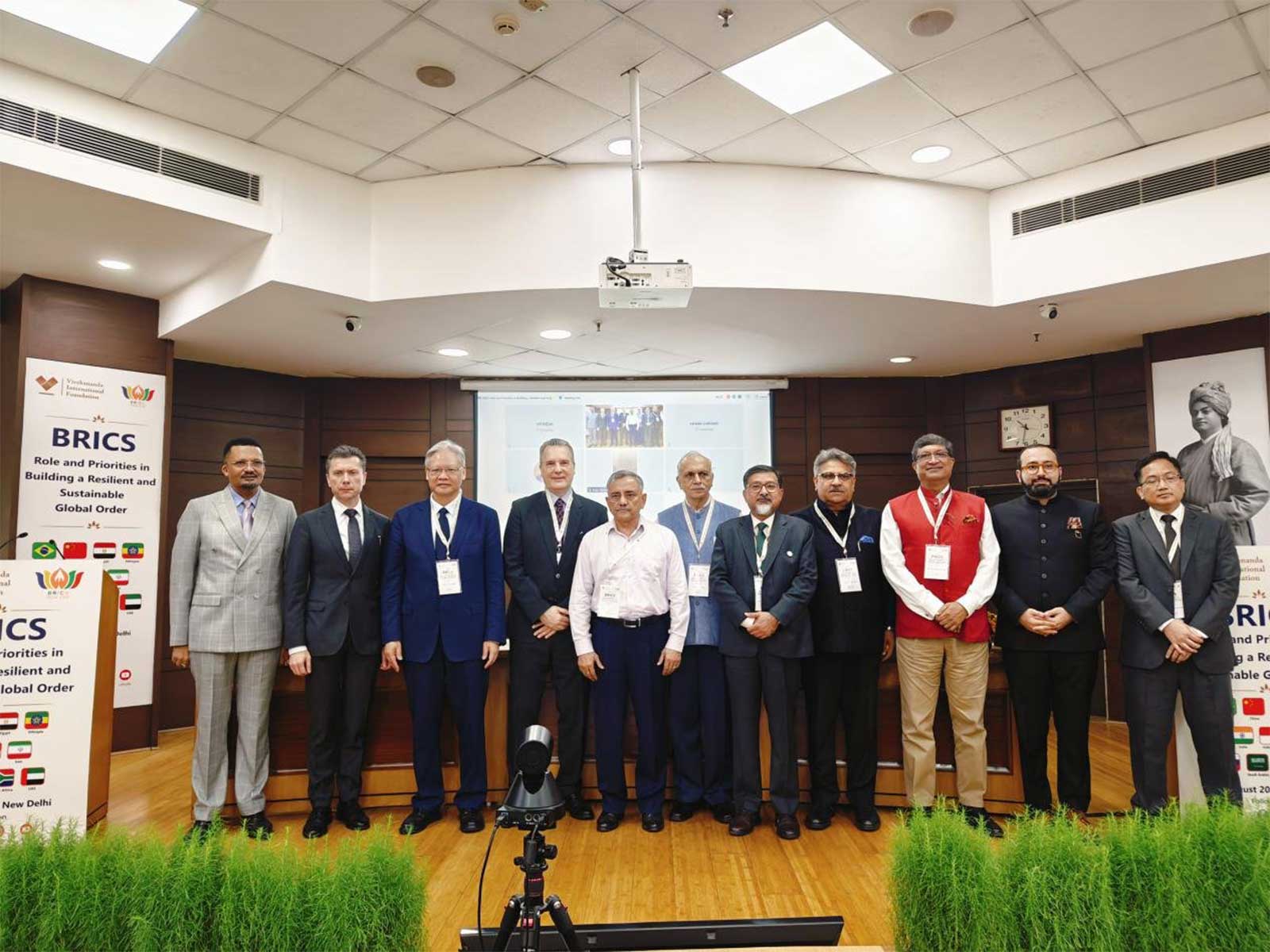 BRICS Ambassadors' Roundtable Discussion hosted by Vivekananda International Foundation (Photo/X@ China_Amb_India)