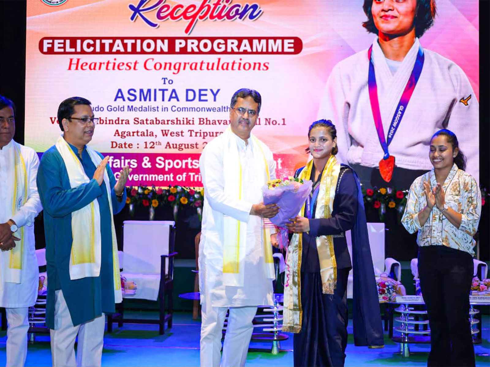 Commonwealth Games gold medalist Asmita Dey (Photo/Tripura CM)