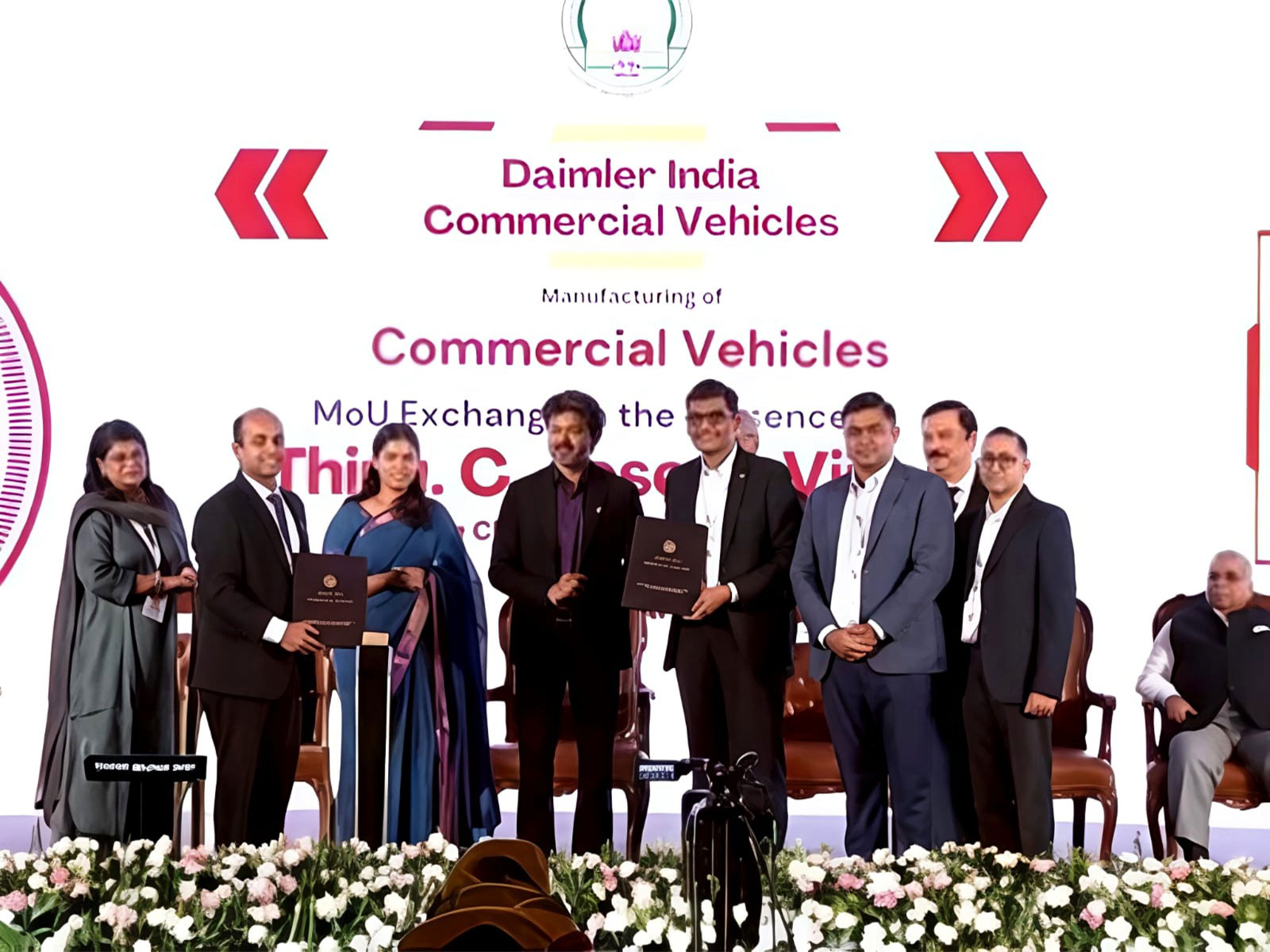 DICV signs MoU with BharatBenz in presence of C. Joseph Vijay, Chief Minister of Tamil Nadu (Photo/Press release)