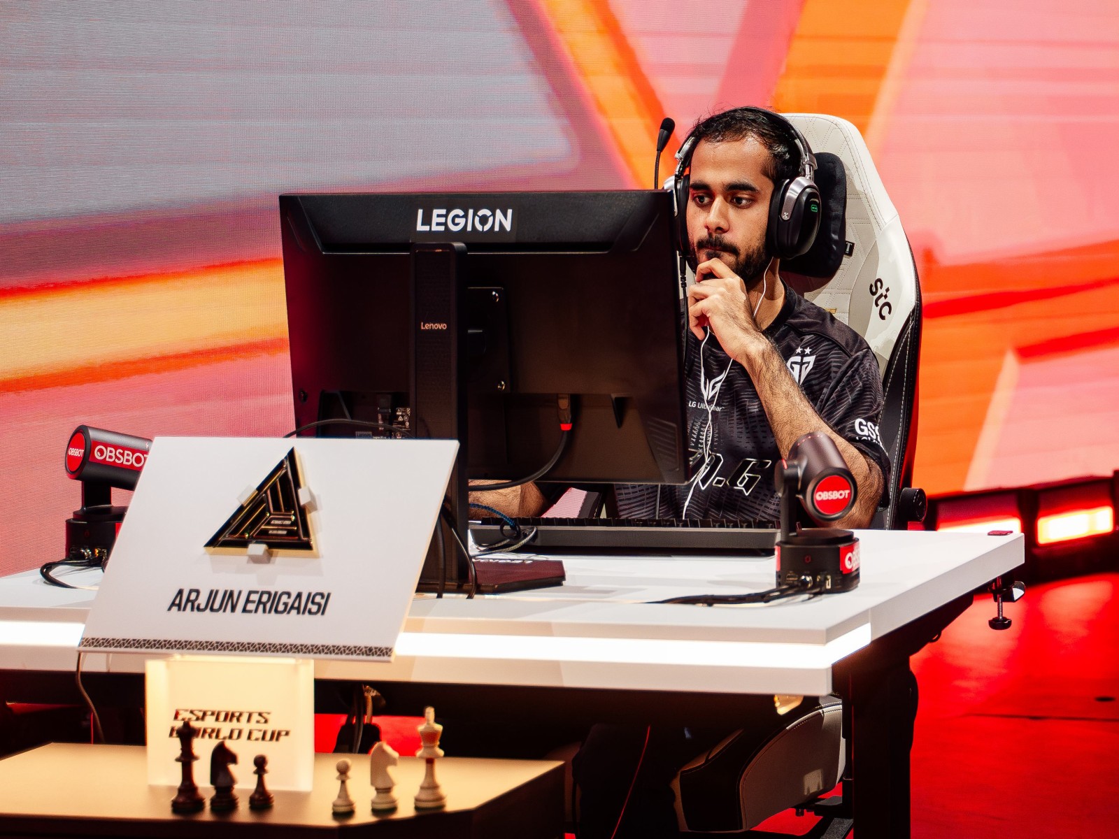 Grandmaster Arjun Erigaisi competing in the group stage of Esports World Cup 2026. (Photo: EWC)