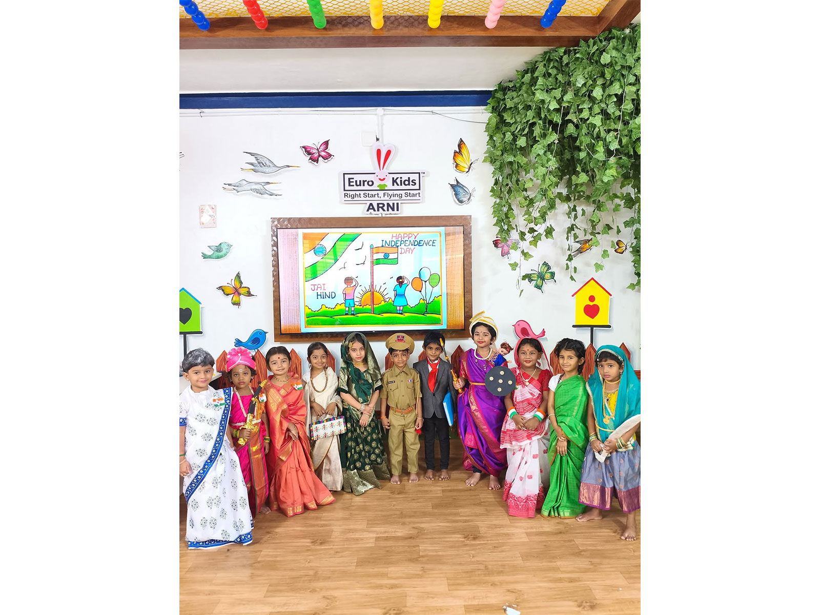 Proudly dressed in their little patriotic spirit, EuroKids children celebrated Independence Day with pride and unity