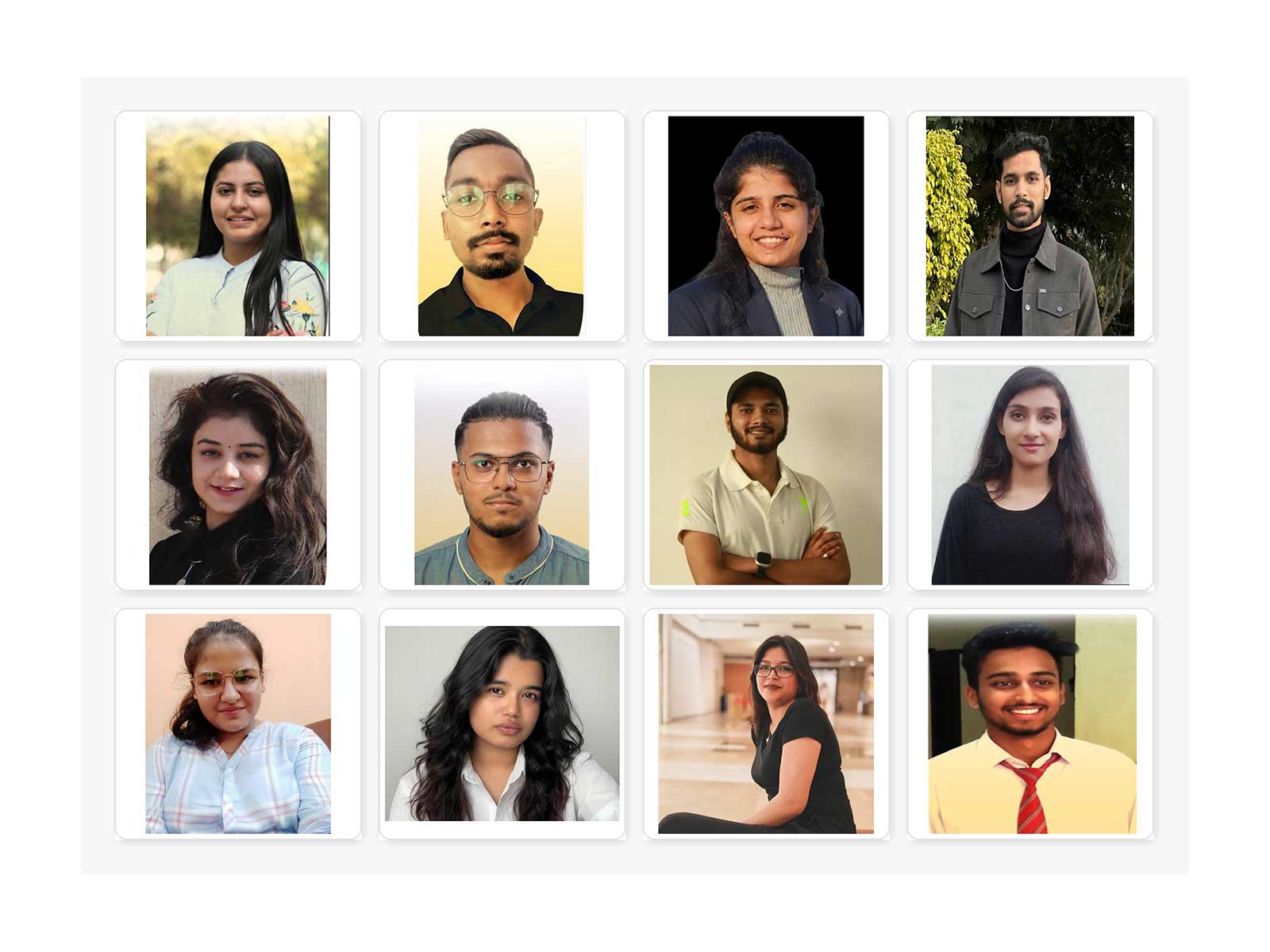 Some of the students of Fashion, Design & Fine Arts, who received placement offers during campus placement at Chandigarh University
