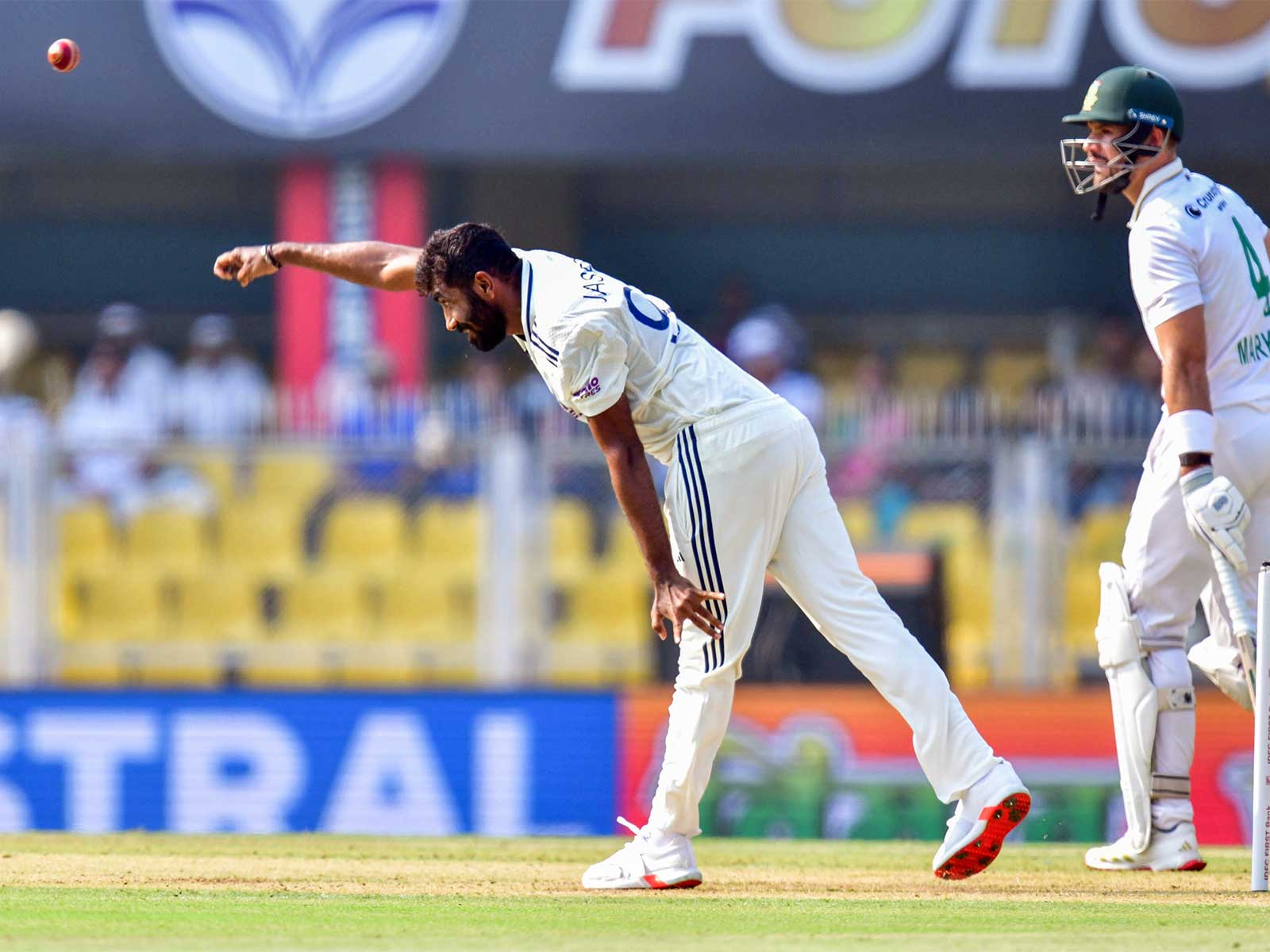 Indian pacer Jasprit Bumrah in action. (Photo: ANI)