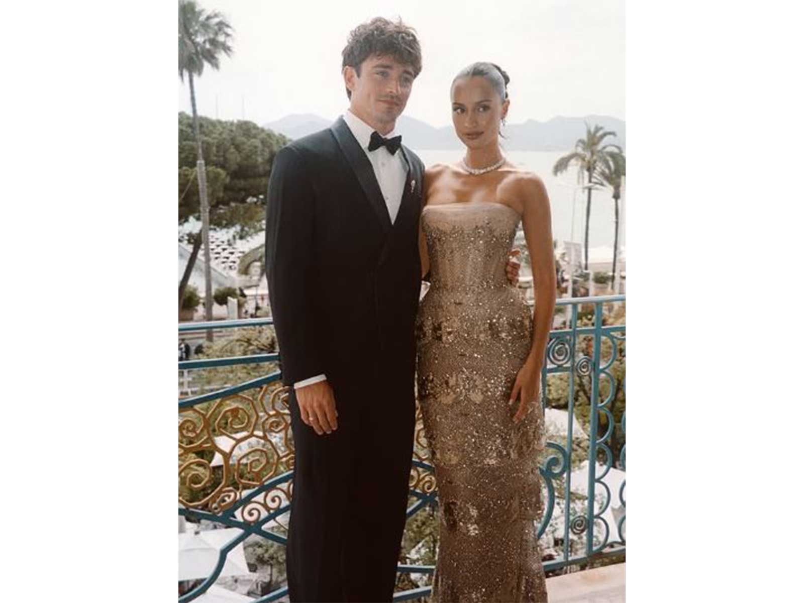 Formula 1 star Charles Leclerc and his wife Alexandra (Photo/instagram/@alexandramalenaleclerc)