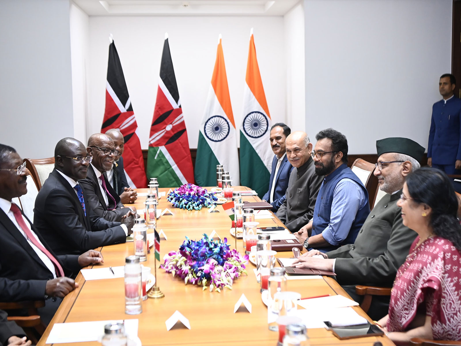 Vice President CP Radhakrishnan meets Kenyan Parliamentary delegation in New Delhi (Photo/@VPIndia/X)