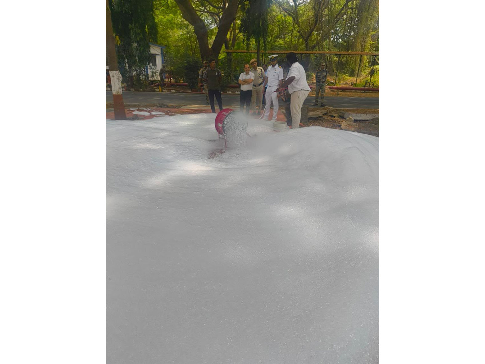 Indigenous developed AgniQuell - Fire Fighting Foam demonstration to the Indian Navy by Big Bang Boom Solutions