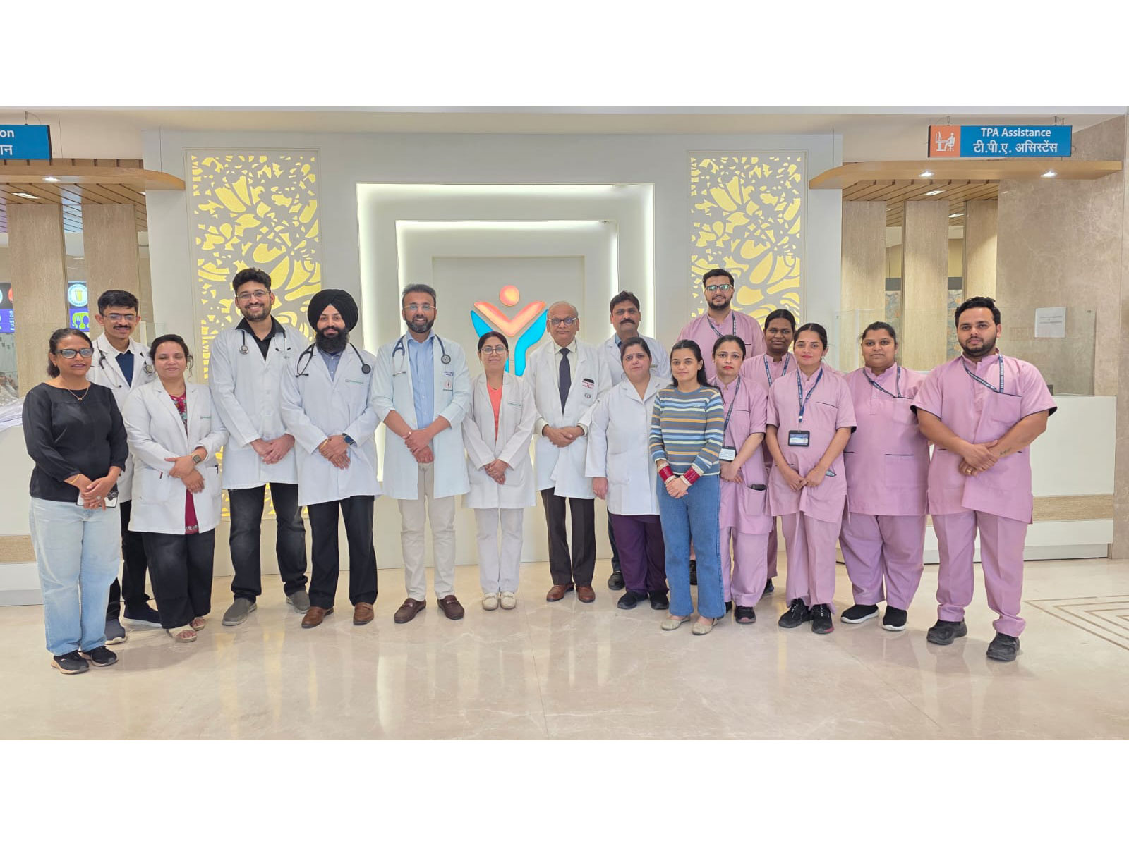 The team of doctors, nurses, and staff who treated the 65-year old patient (Photo/ANI)