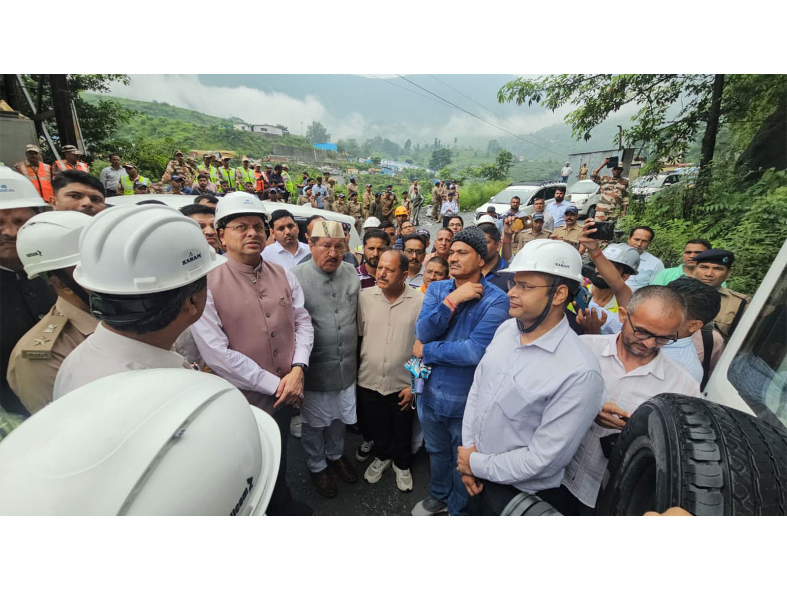 CM Dhami at the site of accident (Photo/ANI)