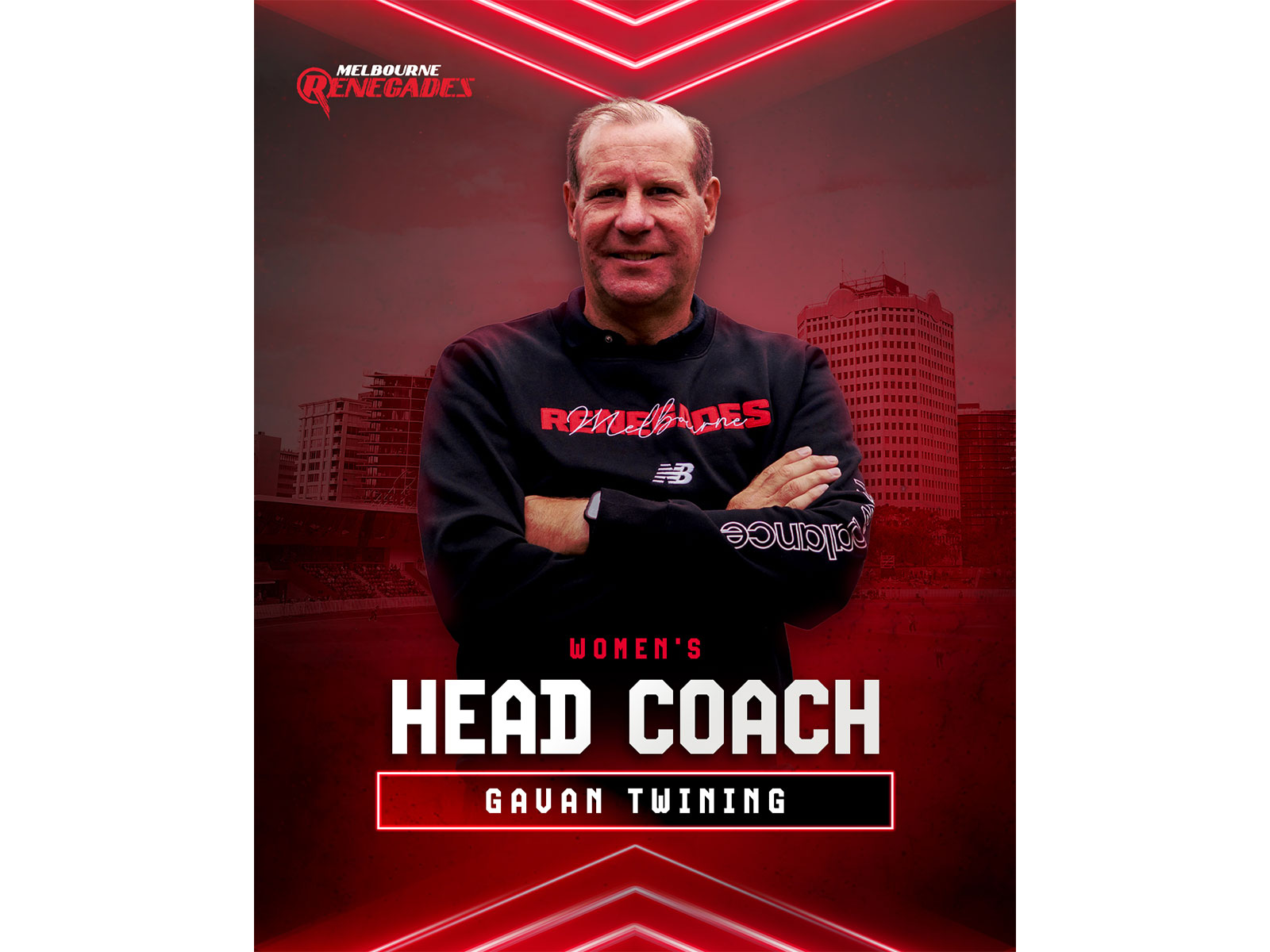 Gavan Twining becomes head coach of Melbourne Renegades ahead of upcoming WBBL season (Photo: X/@RenegadesBBL)