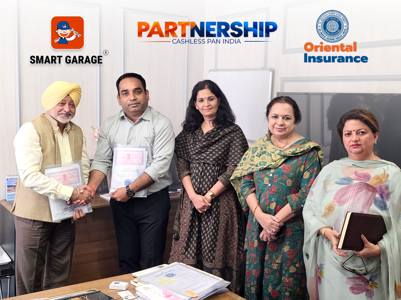 Smart Garage and The Oriental Insurance Company Limited formalize a strategic Pan-India cashless insurance partnership, strengthening technology-enabled vehicle repair and claims services, including support for eligible EVs.
