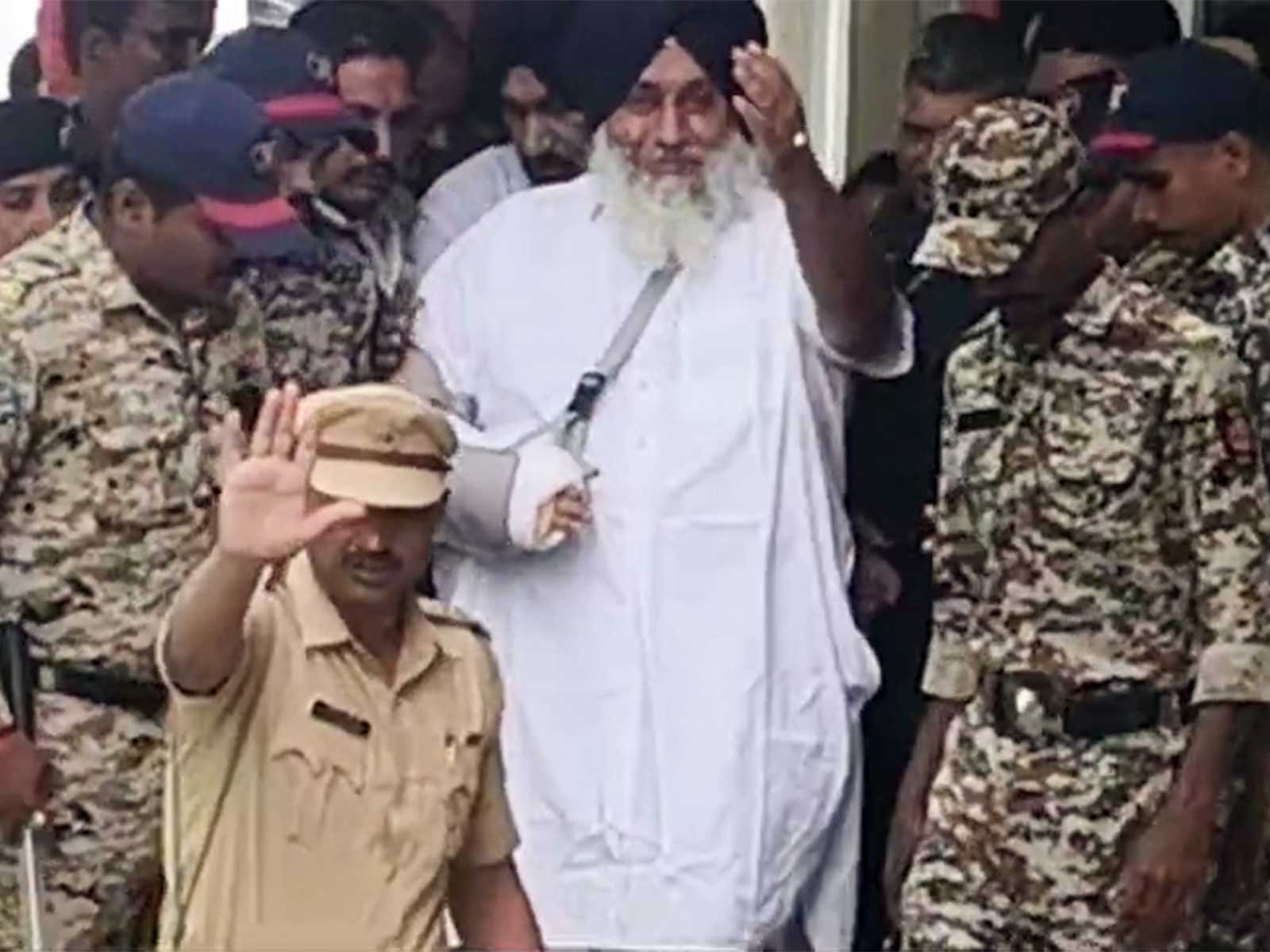 Shiromani Akali Dal (SAD) chief Sukhbir Singh Badal being discharged from hospital (File Photo/ANI)