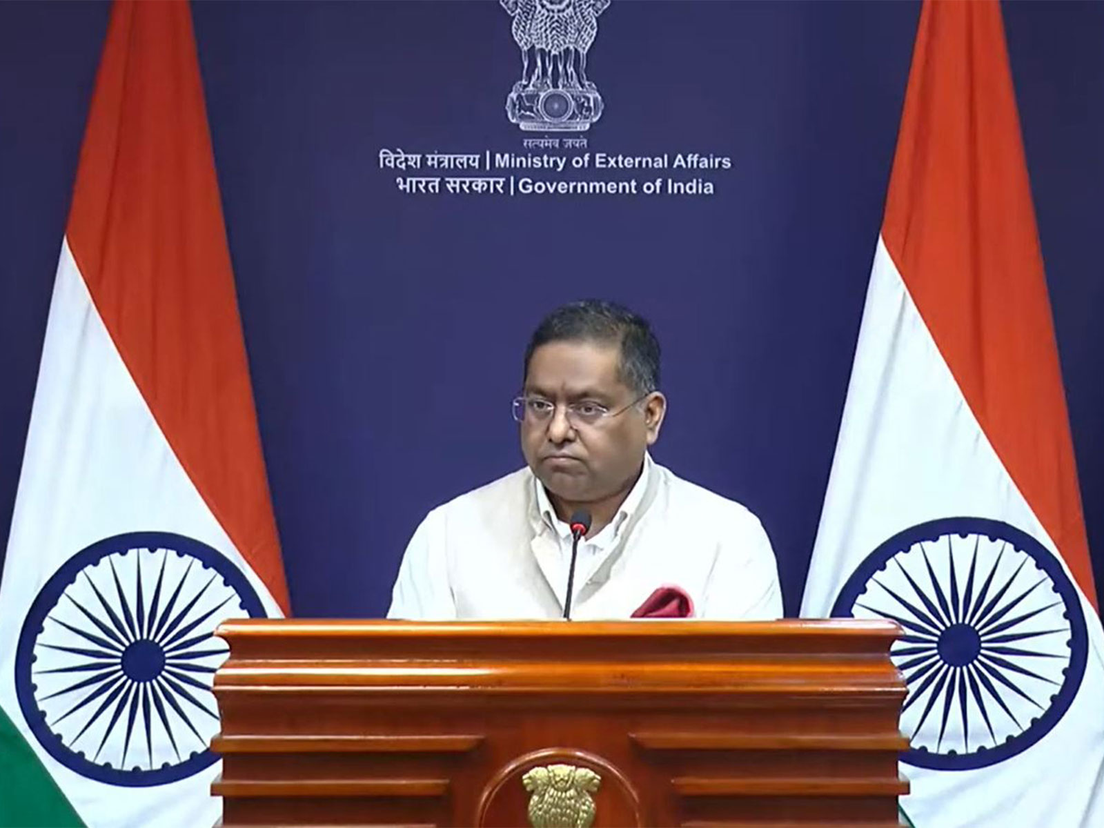 Ministry of External Affairs Spokesperson Randhir Jaiswal (Photo/Youtube@MEAIndia)