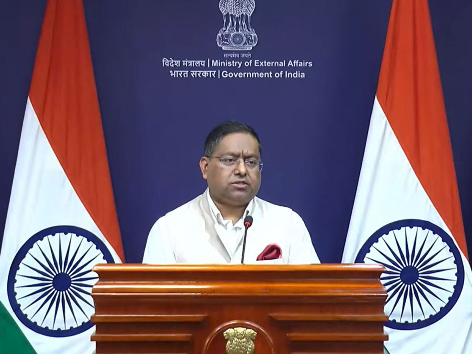 Ministry of External Affairs Spokesperson Randhir Jaiswal (Photo/Youtube@MEAIndia)