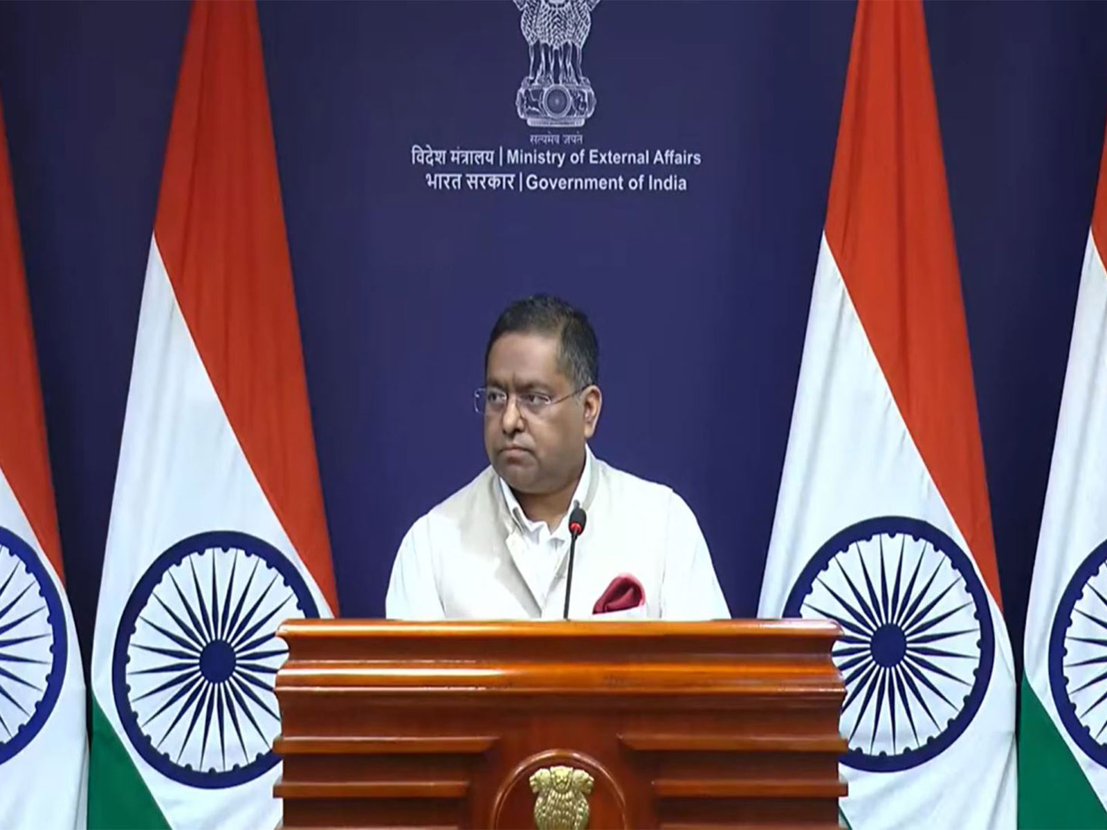 Ministry of External Affairs Spokesperson Randhir Jaiswal (Photo/Youtube@MEAIndia)