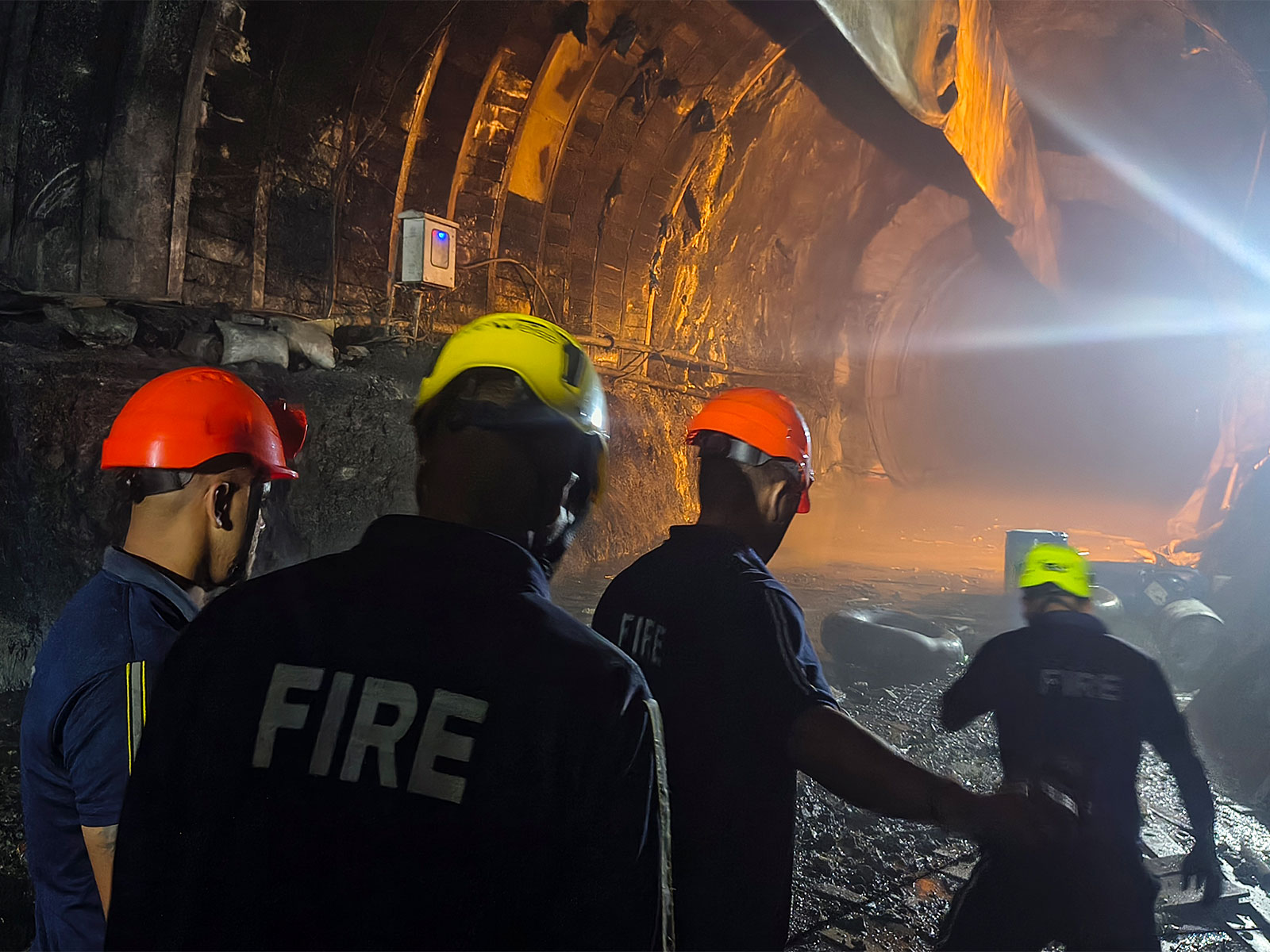 Rescue operations underway after water and debris entered an under-construction tunnel at a hydroelectric project site in Pipalkoti, Chamoli (Photo/ANI)