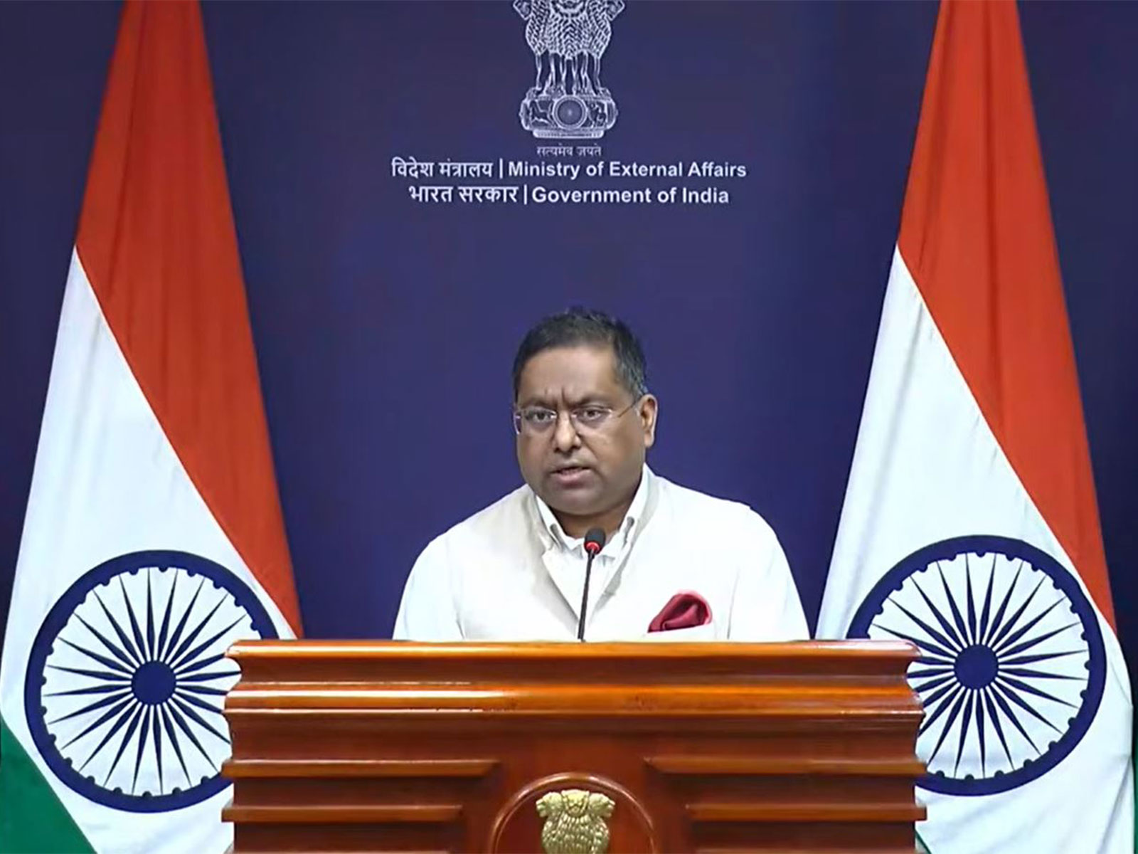 Ministry of External Affairs Spokesperson Randhir Jaiswal (Photo/Youtube@MEAIndia)
