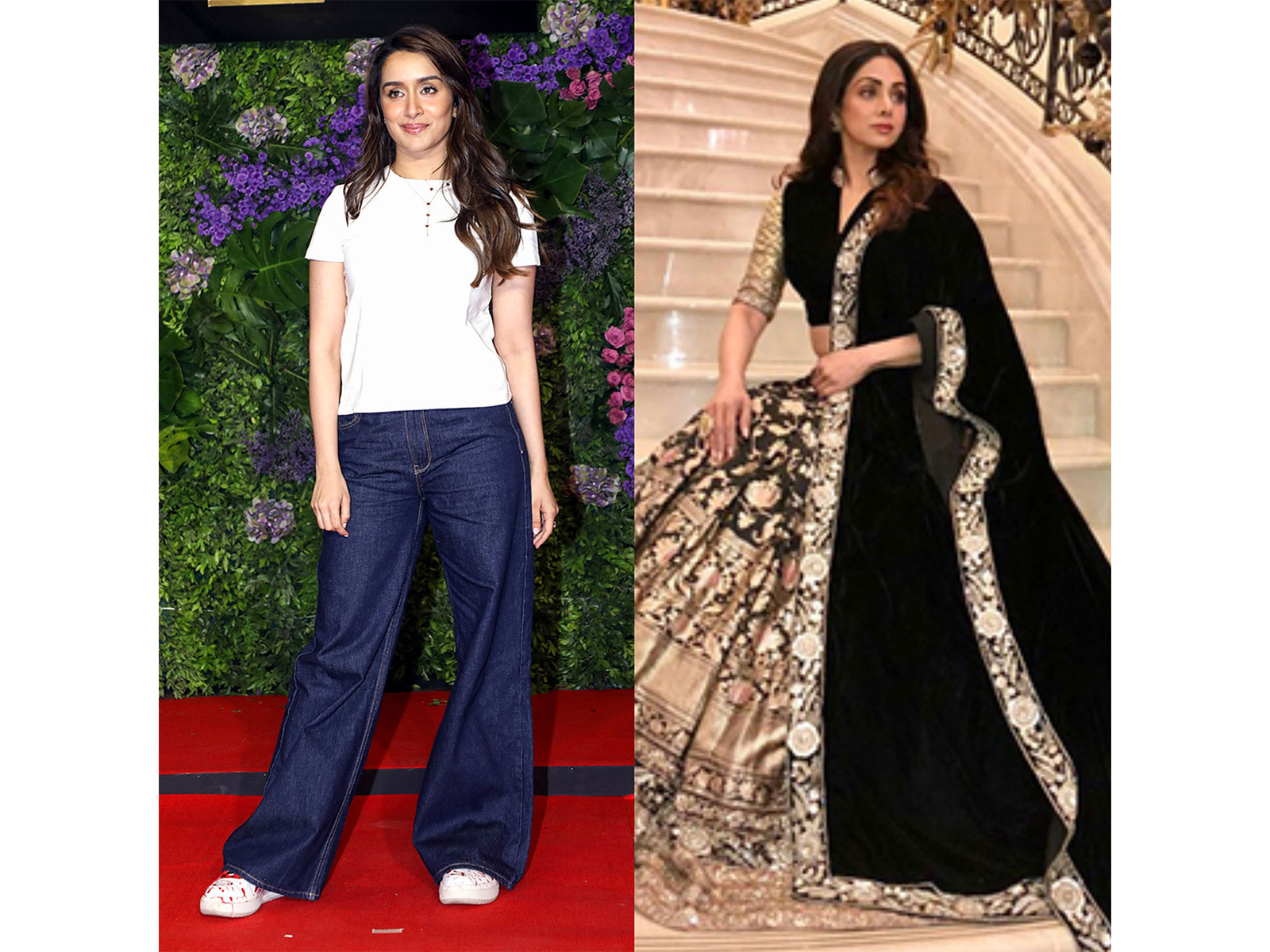 Shraddha Kapoor (Photo/ANI) and Sridevi (Photo/Instagram@sridevi.kapoor)