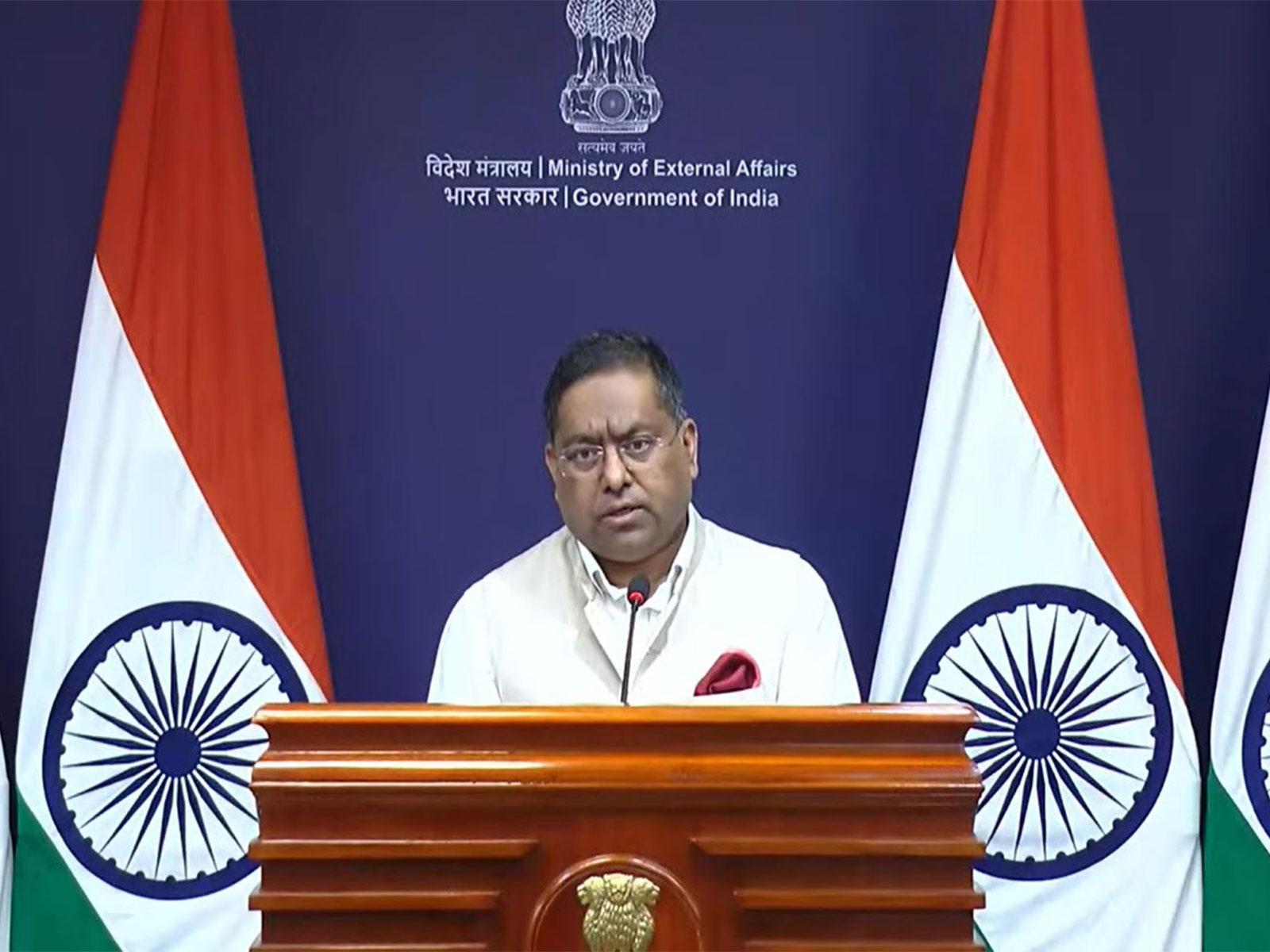 Ministry of External Affairs spokesperson Randhir Jaiswal (Photo/Youtube@MEAIndia)