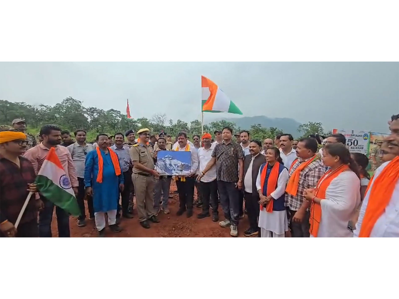 Tricolour hoisted at Karreguttalu Hills for first time since Independence (Photo/ANI)