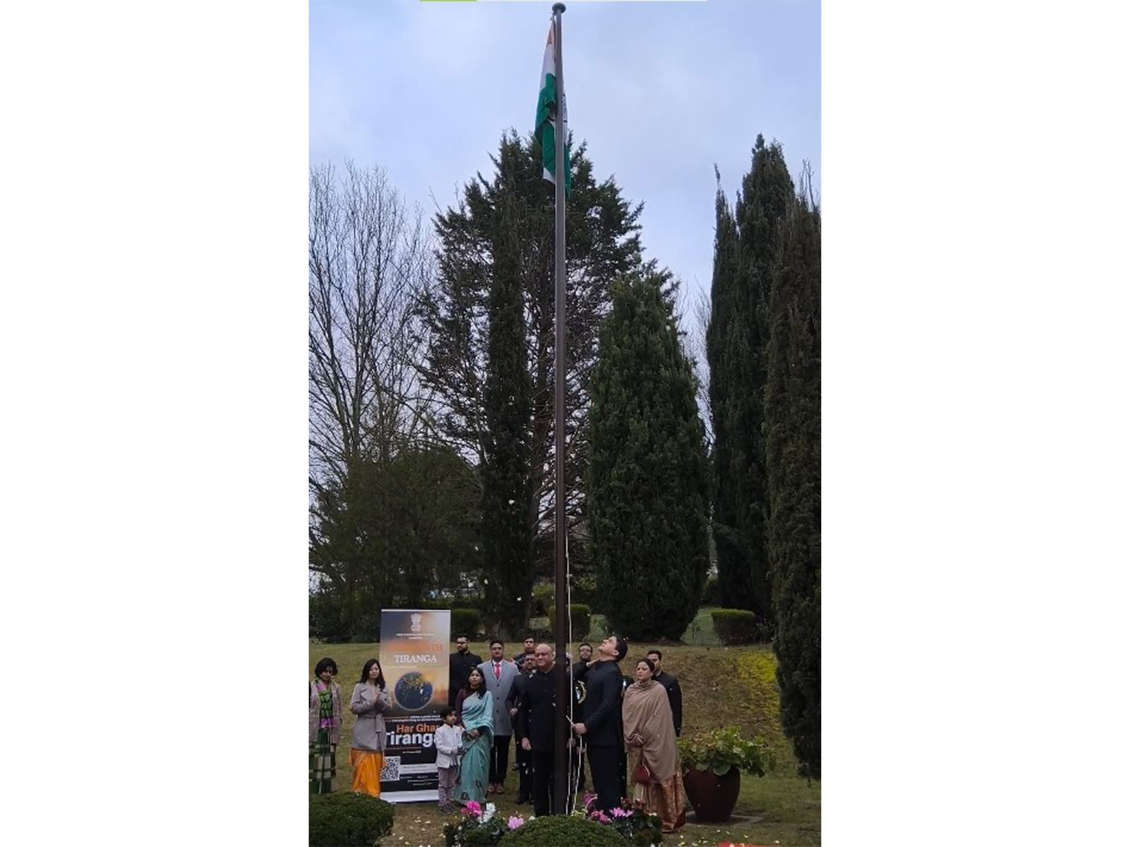 National Flag hoisted at Indian High Commission in Canberra (Photo/@HCICanberra/X)