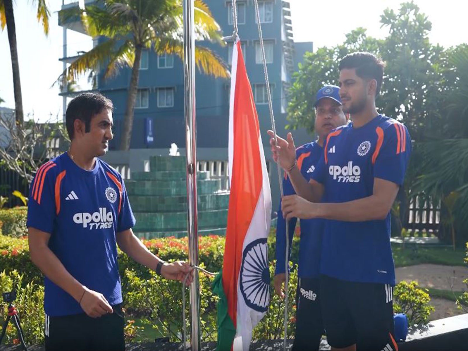 Team India celebrated nation's 80th Independence Day by hoisting the Tricolour in Galle (Photo: X/@BCCI)