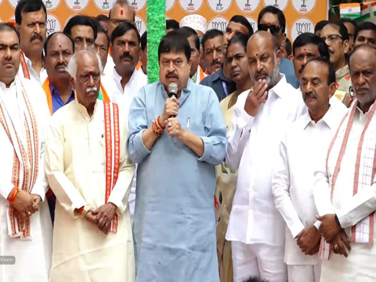 Telangana State BJP president N Ramchander Rao at the event (Photo: YT/ BJP Telengana)