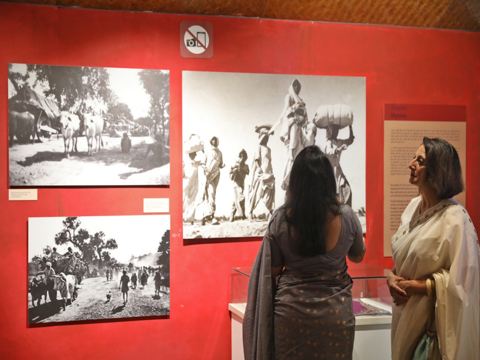 Visitors at Partition Museum and cultural hub of Dara Shikoh Library in New Delhi. (Photo/ANI)