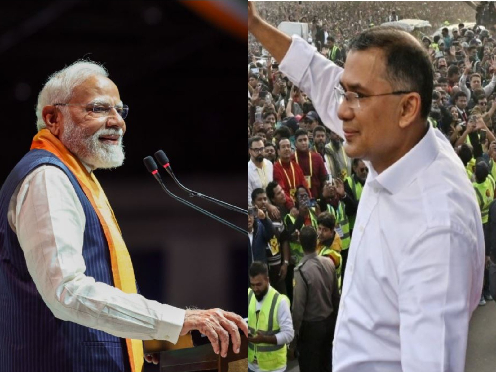 Prime Minister Narendra Modi and Bangladesh PM Tarique Rahman (Photo/ANI and X@trahmanbnp, X/@Drsr_Official)
