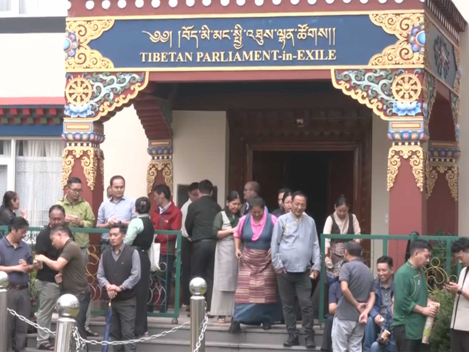 People outside Tibetan Parliament-in-exile celebrating India's 80th Independence Day (Photo/ANI)