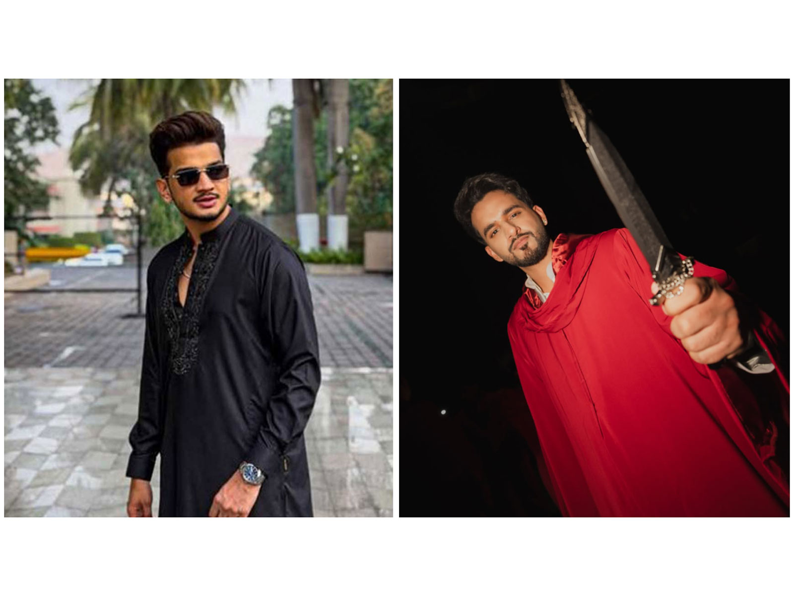 Munawar Faruqui (L) Abhishek Malhan (R) (PhotoS/instagram/@munawar.faruqui/@fukra_insaan)