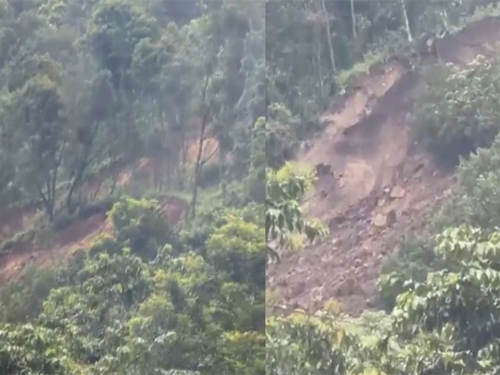 Massive Landslide hits Rimbi, Singlitam in Sikkim (Photo/ANI)