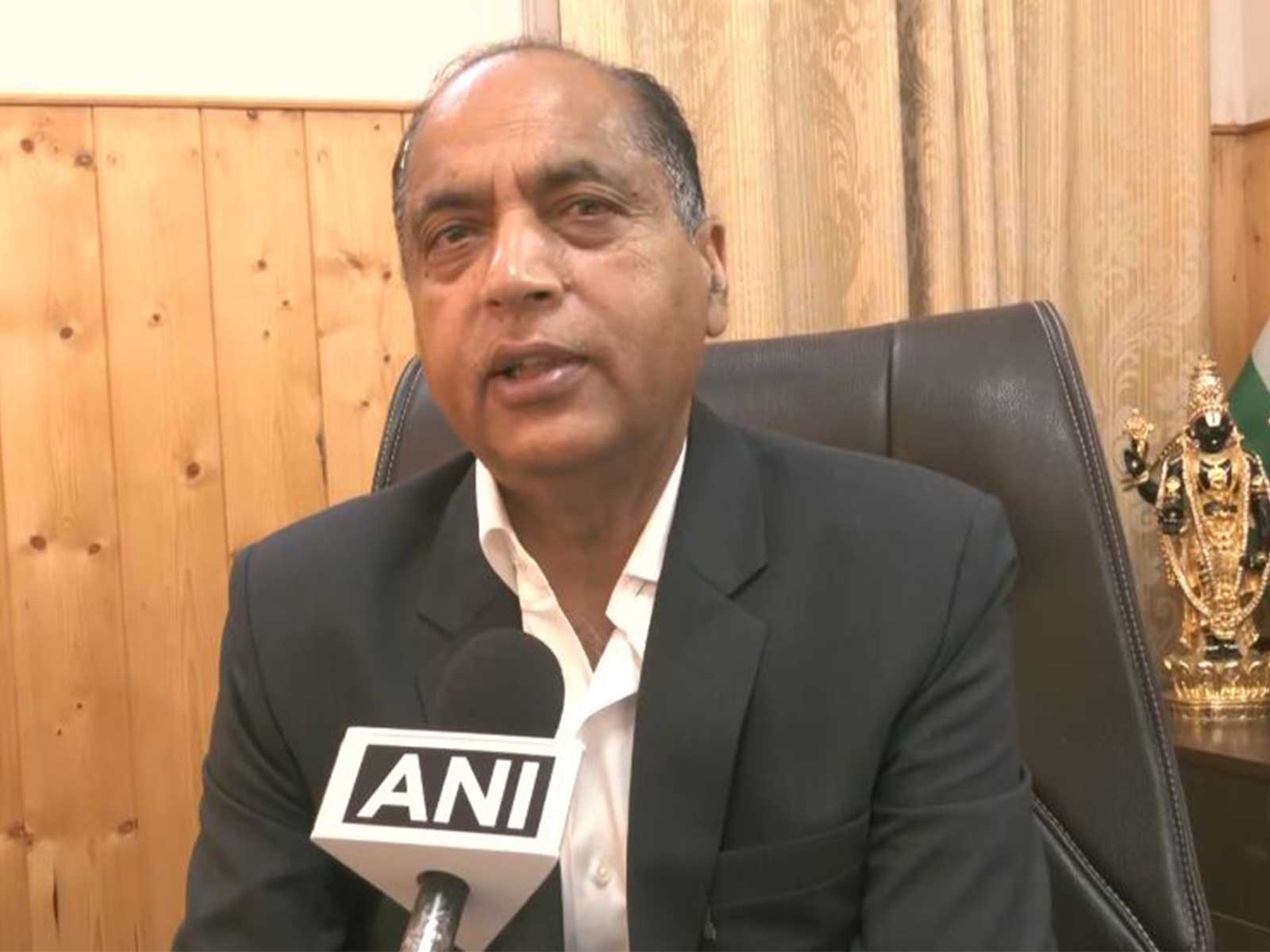 Former Himachal Pradesh Chief Minister and Leader of Opposition in Himachal Pradesh Legislative Assembly Jai Ram Thakur (Photo/ANI)