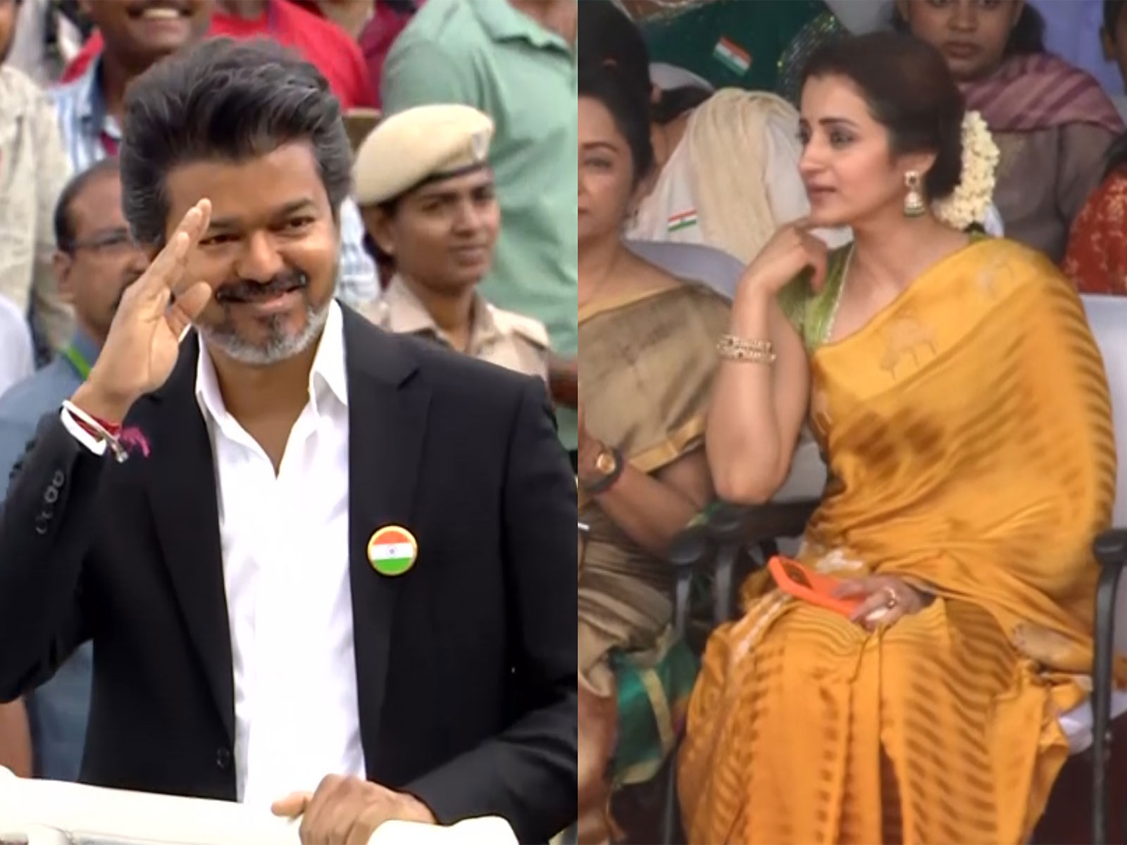 Trisha Krishnan attends Tamil Nadu's Independence Day celebrations (Photo/ANI)