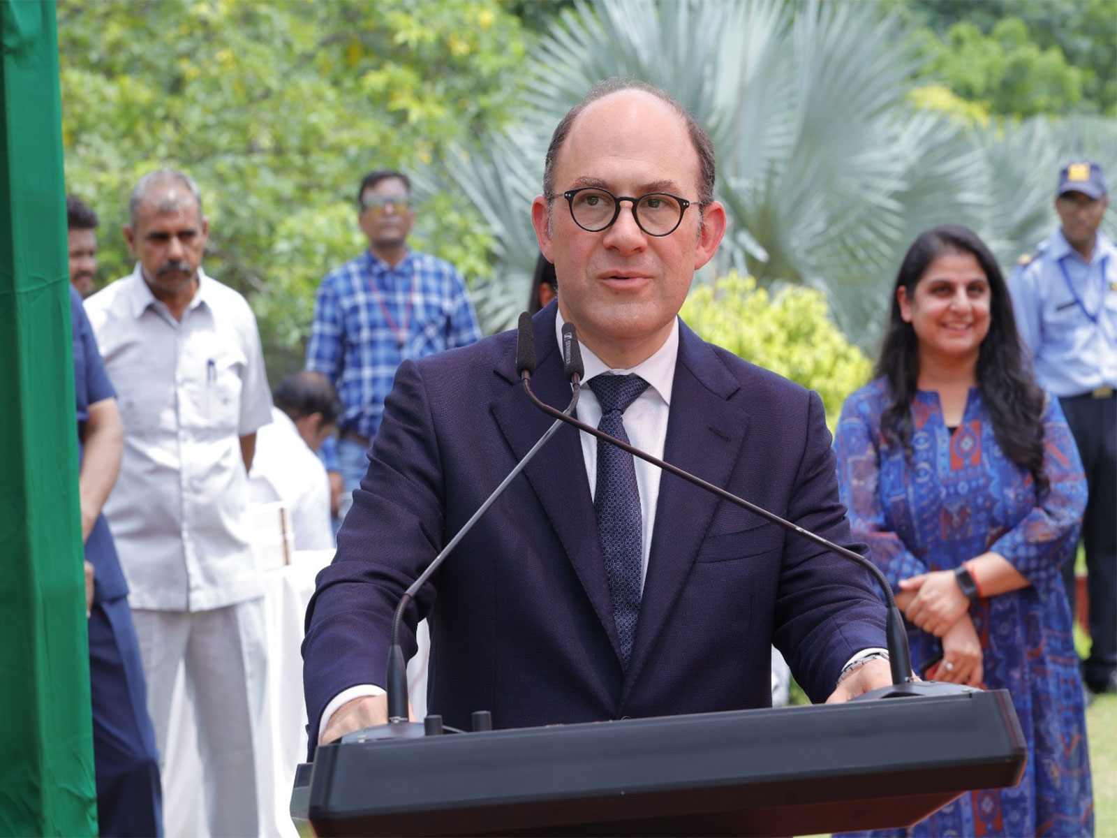 Ambassador Mariano Caucino addresses on India-Argentina ties during Independence Day celebrations at OP Jindal Global University (Photo/X@CaucinoMariano)