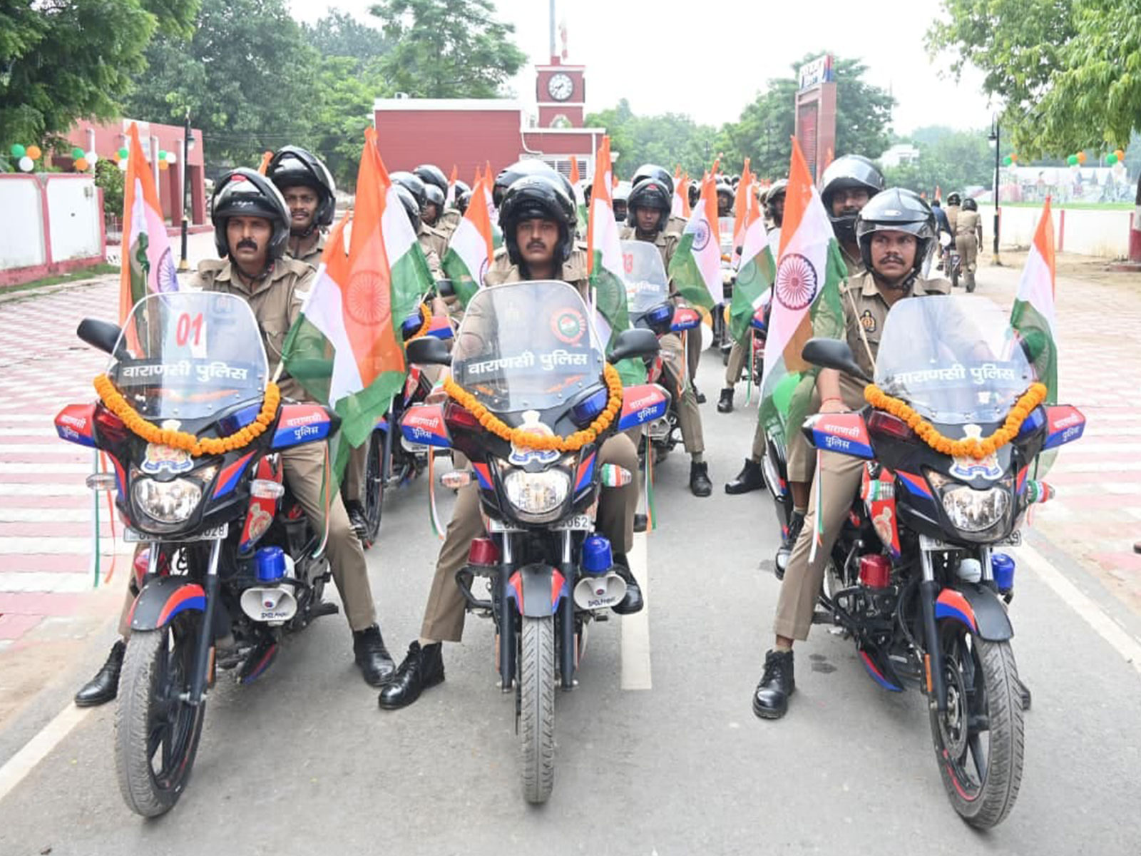 Varanasi police flagged off phantom bikes (Photos/ANI)