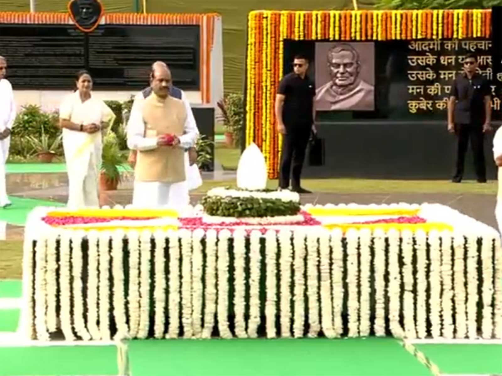 LS Speaker Om Birla pays homage to Atal Bihari Vajpayee (Photo/ANI)
