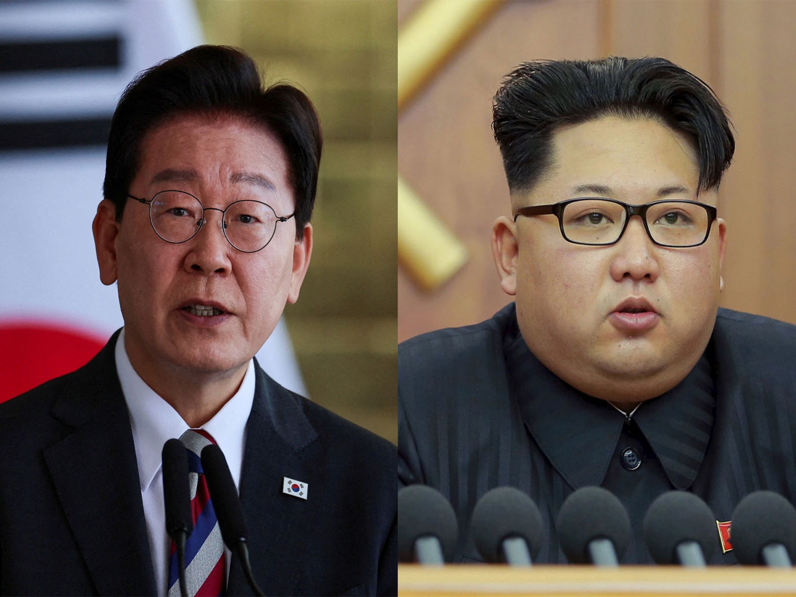 South Korean President Lee Jae Myung with North Korean leader Kim Jong Un (Photos/Reuters)