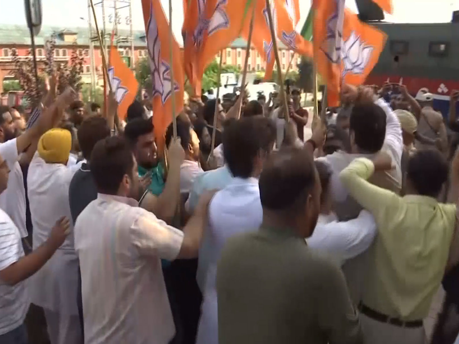 Visual from protest (Photo/ANI)