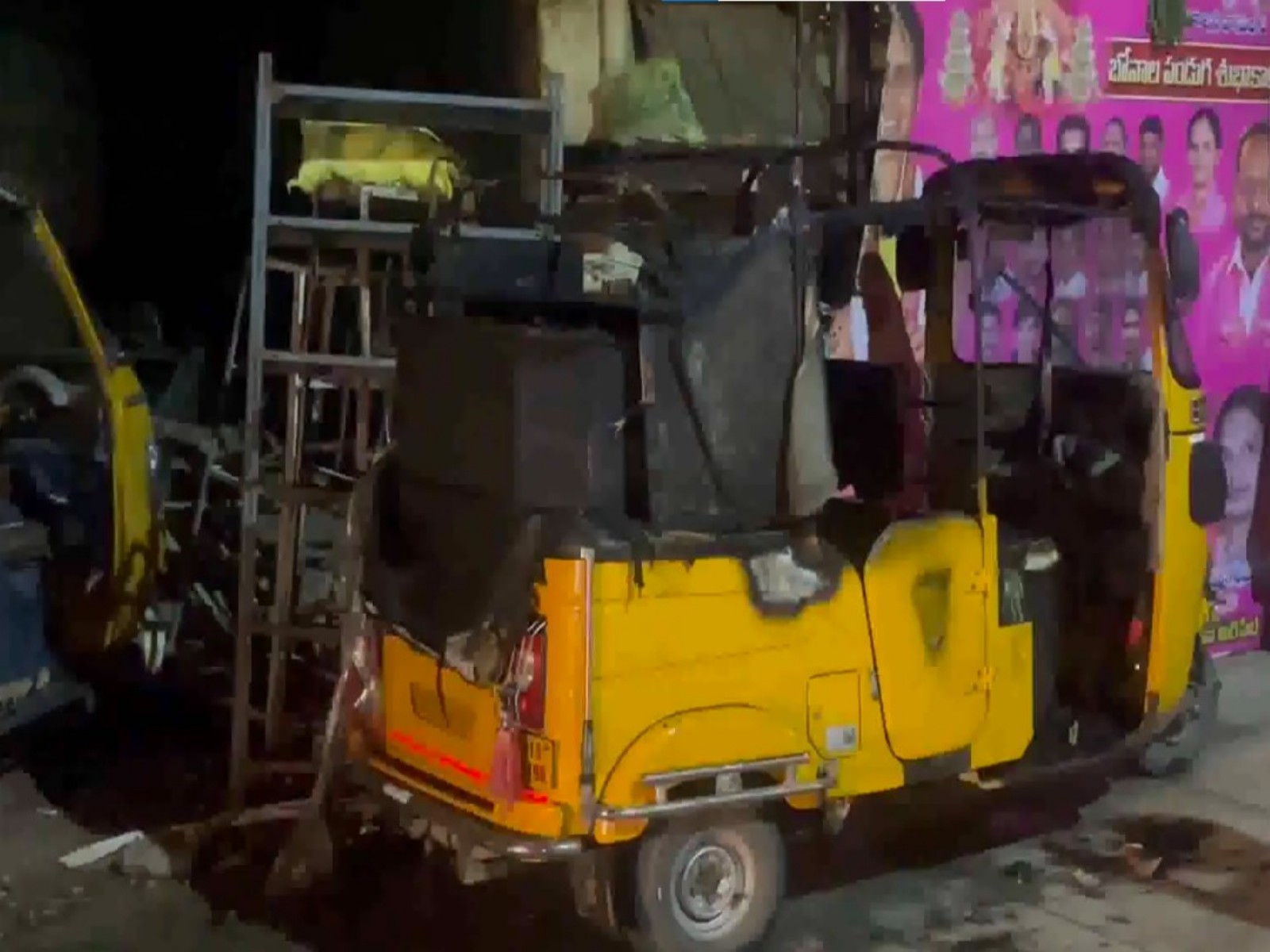Charred auto-rickshaw (Photo: ANI)