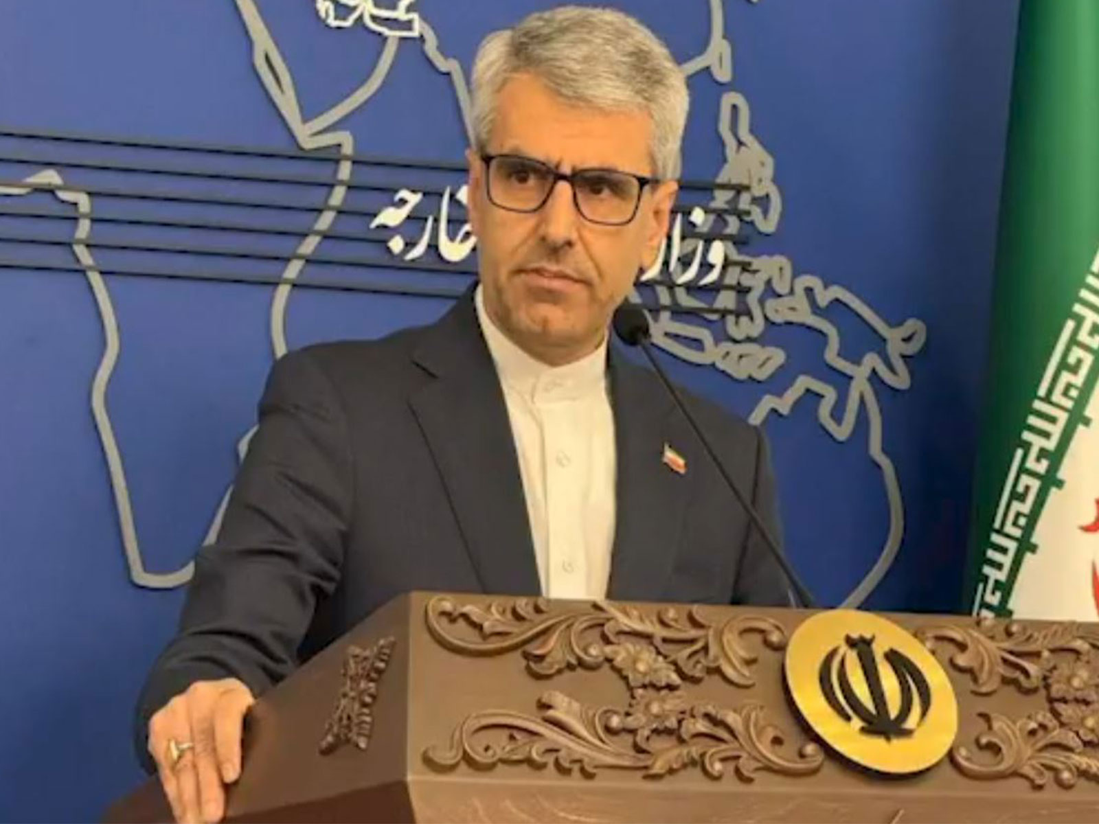 Iranian Foreign Ministry spokesperson Esmail Baghaei (Photo/X/@IRIMFA_SPOX)
