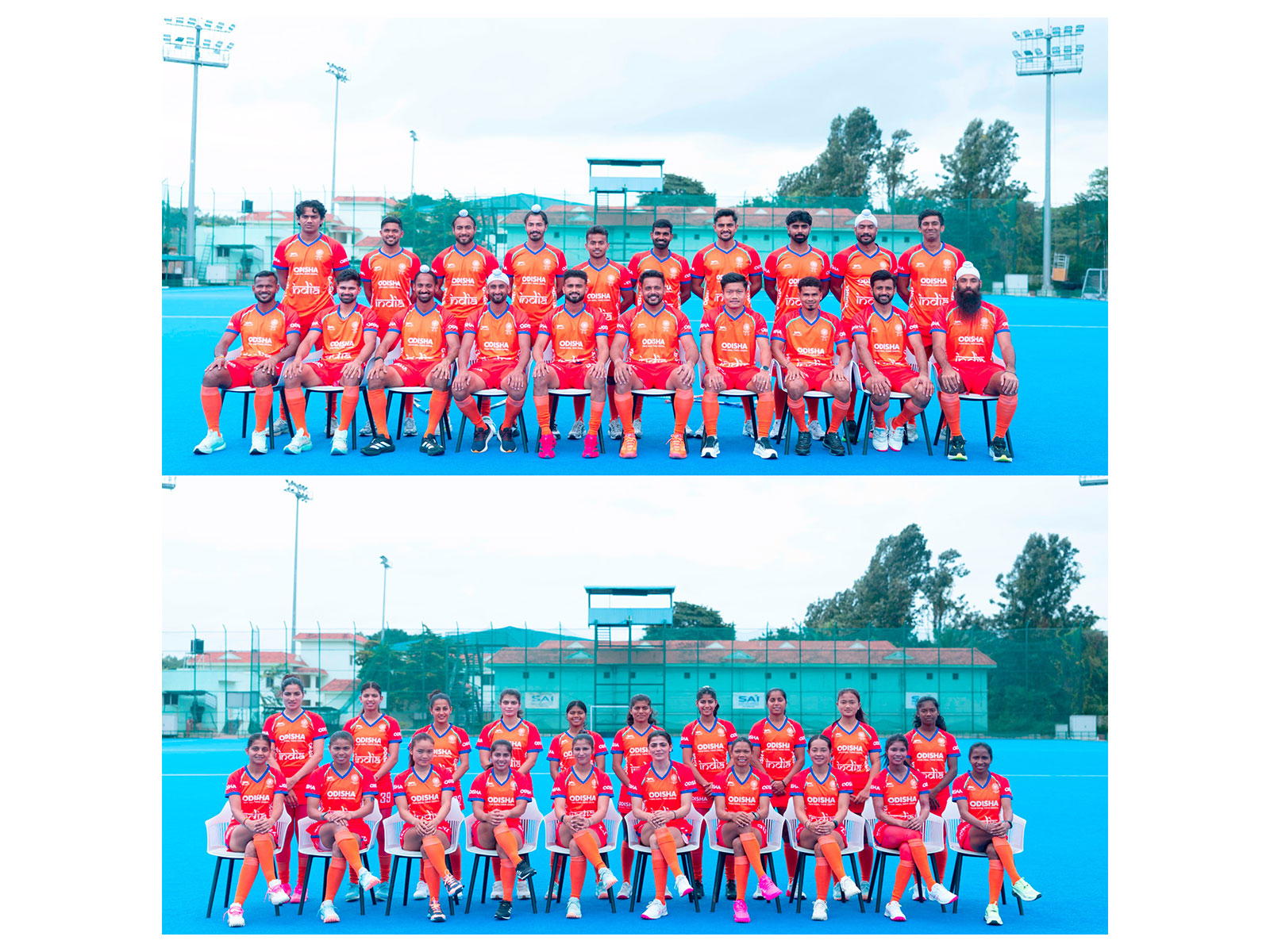 Indian men's and women's hockey teams. (Photo: IOA)