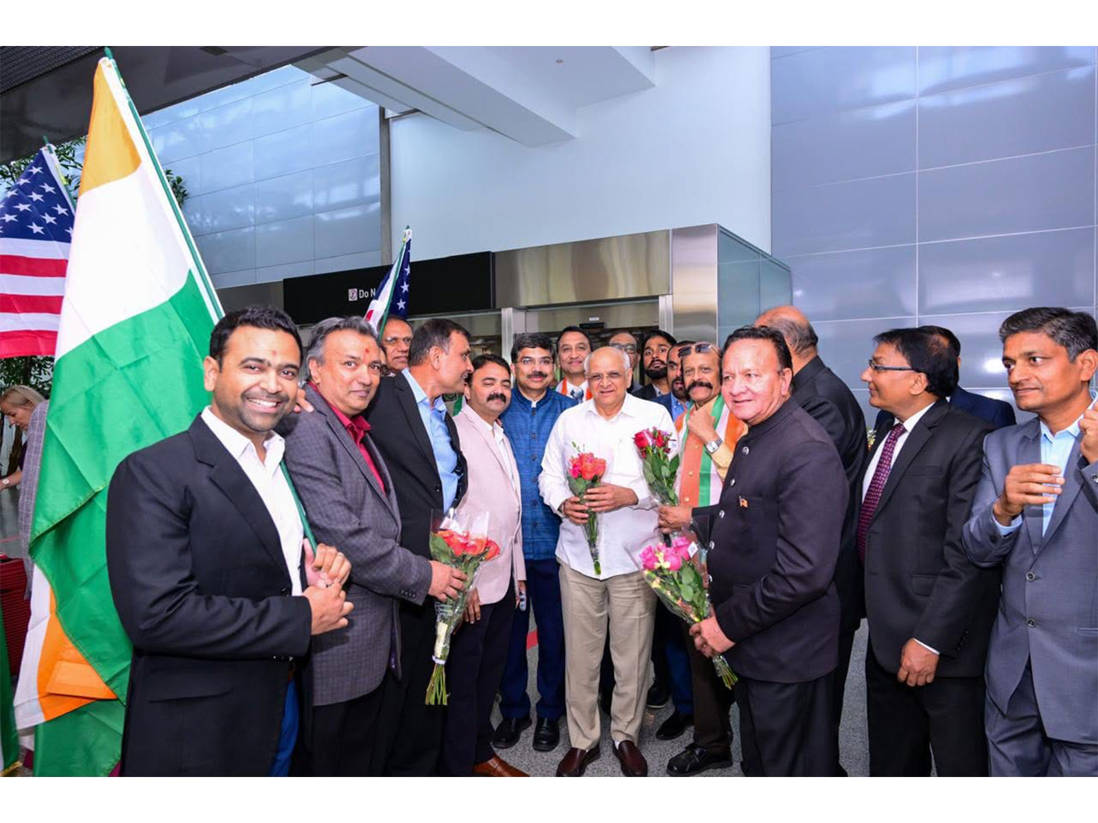 Gujarat CM Bhupendra Patel received warm welcome at San Francisco Airport (Photo: ANI)