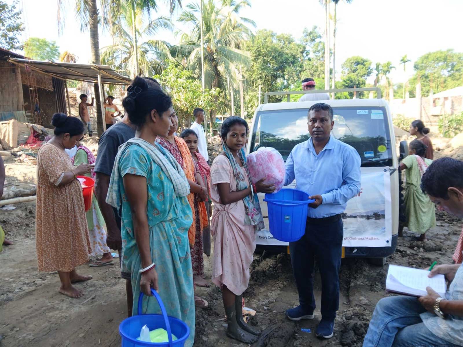 Oasis Group Extends Support to Assam Flood Victims with Essential Supplies for more than 100 Families