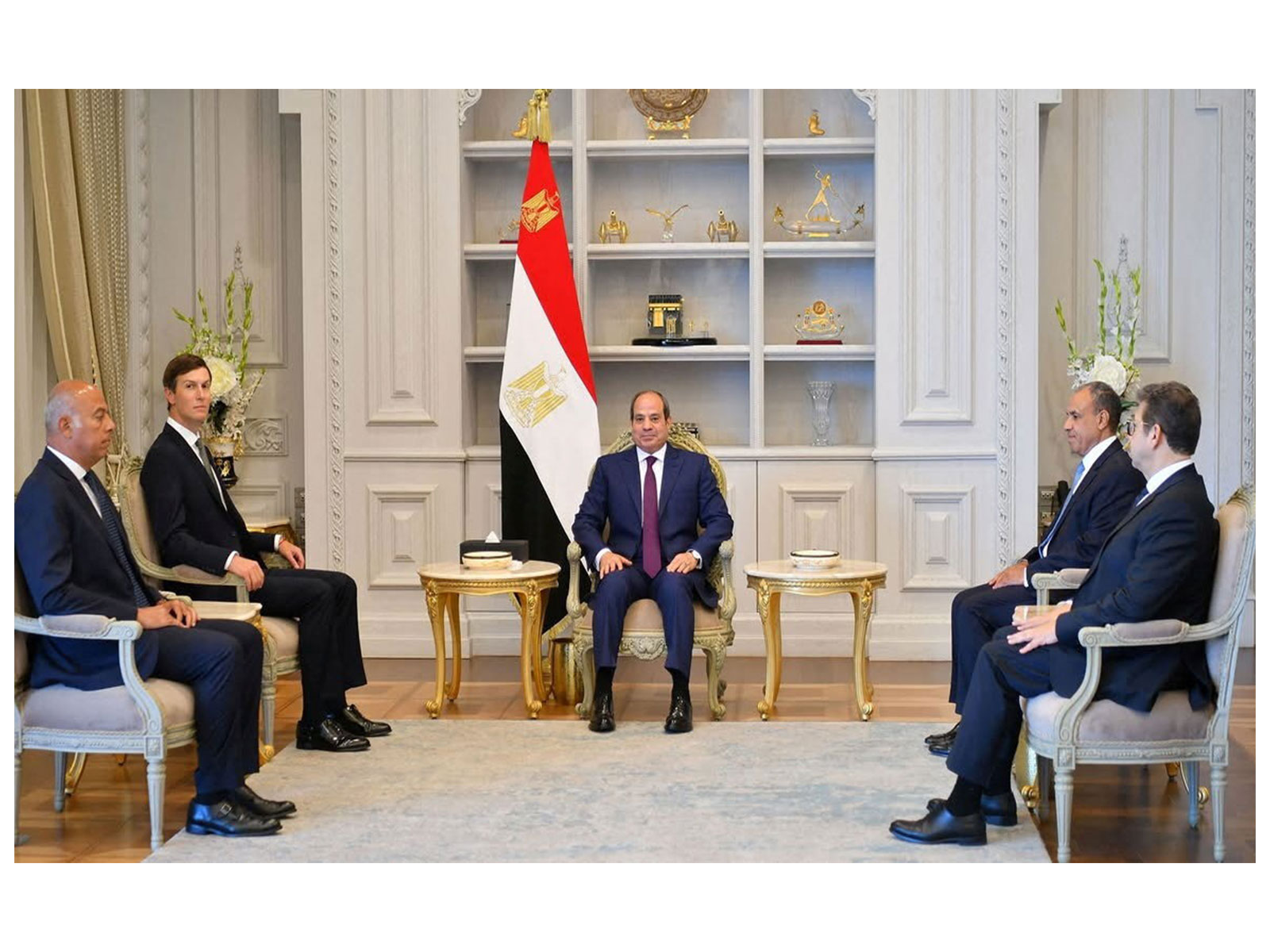 Jared Kushner meets with Egyptian President Abdel Fattah al-Sisi in El-Alamein,  Egypt (File Photo/Reuters)